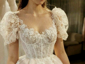 chiffon brautkleid